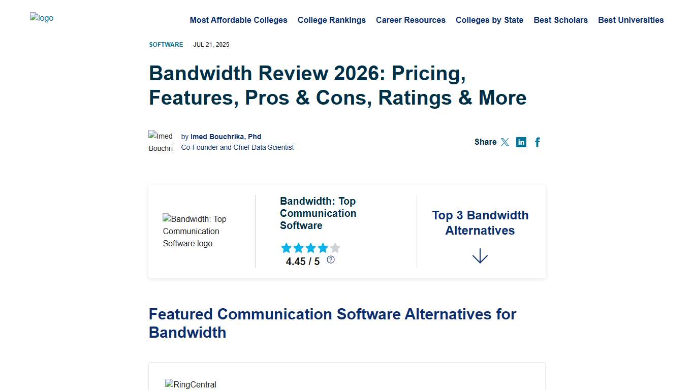 Bandwidth Review 2026: Pricing, Features, Pros & Cons, Ratings & More Research.com