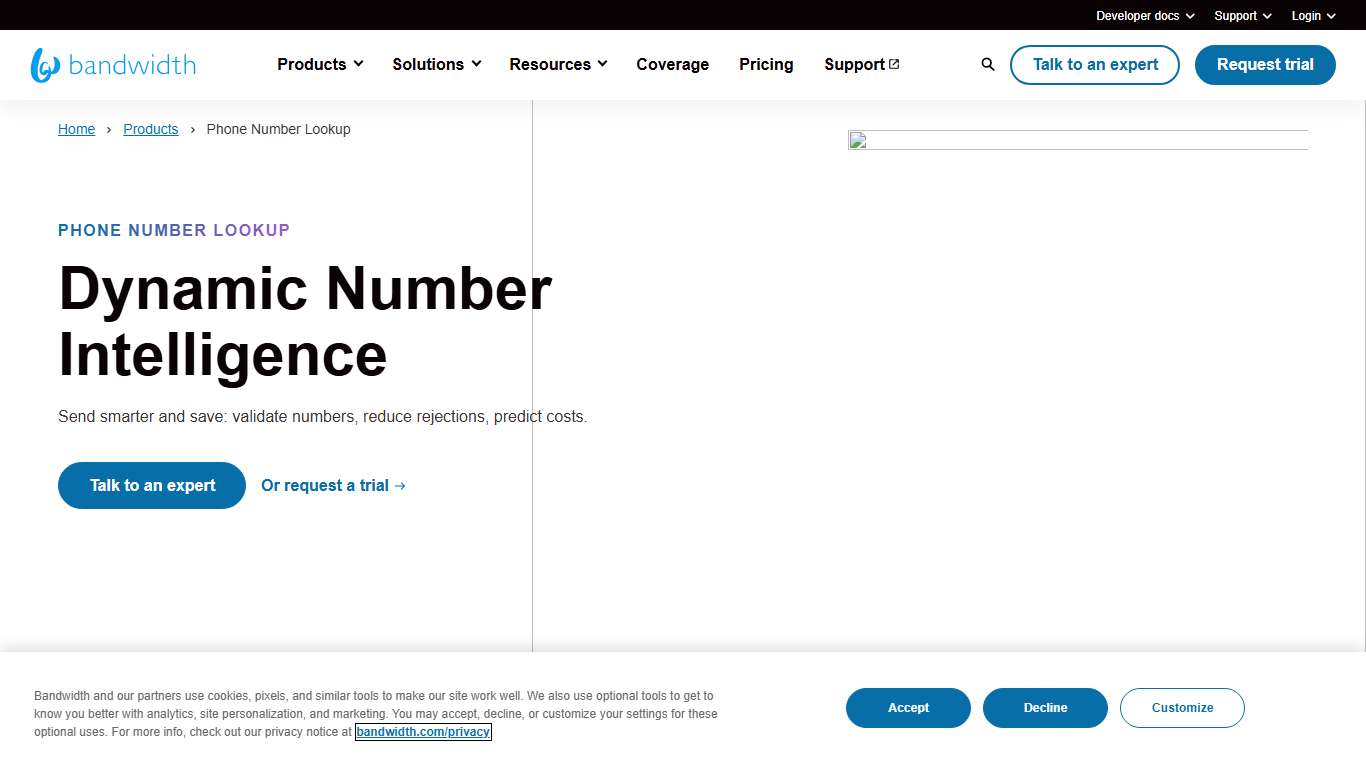 Dynamic Number Intelligence & TN Lookup API Bandwidth